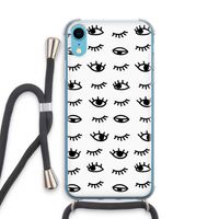 Eye pattern #2: iPhone XR Transparant Hoesje met koord