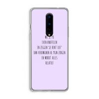Relatief: OnePlus 8 Transparant Hoesje Relatief: OnePlus 8 Transparant Hoesje