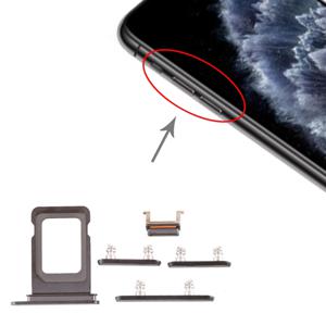 SIM-kaart lade + Zijkleutel voor iPhone 11 Pro/11 Pro Max (zwart)