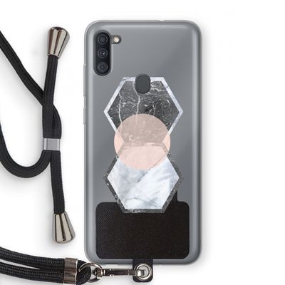 Creatieve toets: Samsung Galaxy A11 Transparant Hoesje met koord