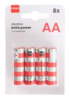 HEMA AA Alkaline Extra Power Batterijen - 8 Stuks
