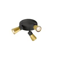SLV Ronde spotPuri 2.0 Cone zwart-goud 3-lichts - 1008337