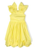 TWINSET Kids robe plissée à volants - Jaune - thumbnail