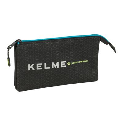 Pennenetui met 3 vakken Kelme Iron Zwart 22 x 12 x 3 cm