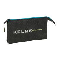 Pennenetui met 3 vakken Kelme Iron Zwart 22 x 12 x 3 cm