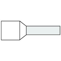 Geïsoleerde Adereindhuls 0,5qmm Wit penlengte = 10mm 500 stuks klemko 720022