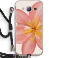 Pink Ellila Flower: Samsung Galaxy J3 (2016) Transparant Hoesje met koord