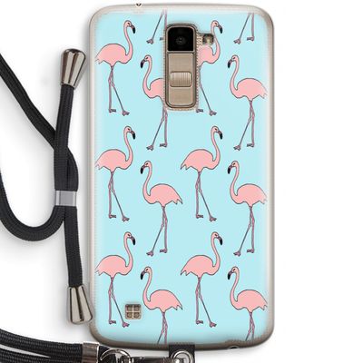 Anything Flamingoes: LG K10 (2016) Transparant Hoesje met koord