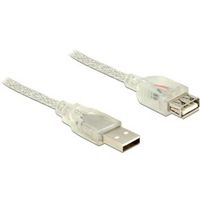 Delock 83883 Verlengkabel USB 2.0 Type-A male > USB 2.0 Type-A female 2 m transparant Delock 83883 Verlengkabel USB 2.0 Type-A male > USB 2.0 Type-A female 2 m transparant