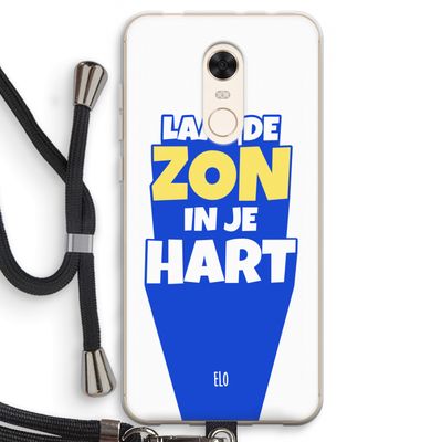 Laat de zon in je hart: Xiaomi Redmi 5 Transparant Hoesje met koord