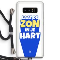 Laat de zon in je hart: Samsung Galaxy Note 8 Transparant Hoesje met koord