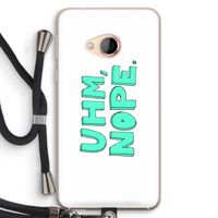 UHM, NOPE.: HTC U Play Transparant Hoesje met koord