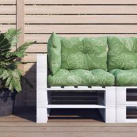 VidaXL Palletkussens 3 st bladpatroon oxford stof
