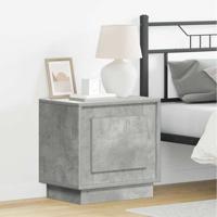 Nachtkastje met 2 pcs Betongrijs 44 x 34,5 x 45 cm Bewerkt hout