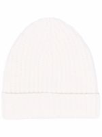 Malo bonnet nervuré en cachemire - Blanc