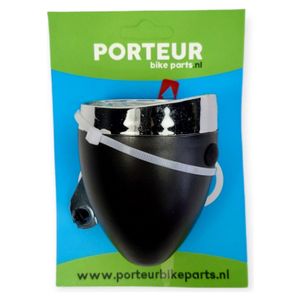 Porteur Koplamp retro zwart