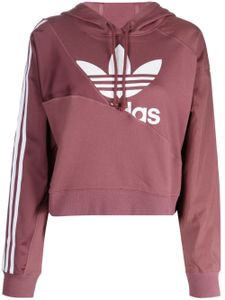 adidas hoodie crop à lien de resserrage - Rouge