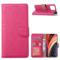 Hoesje iPhone 12 Pro Max Roze met Standaard | Portemonnee hoesje