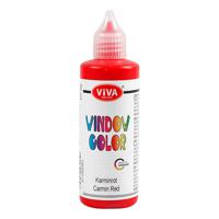 Creativ Company Window Color Sticker en Glasverf Karmijnrood, 90ml