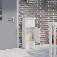 VidaXL Pakket inwerp box met opslag wit 44,5 x 29 x 110,5 cm staal