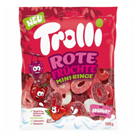 Trolli red fruits mini rings zakje (15x 200g)