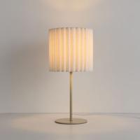 Tafellamp Selyra lino bianco s - E27-fitting - IP20 voor binnen - Linnen kap - Metaal frame - Wit