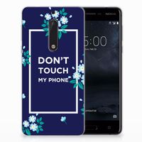 Nokia 5 Silicone-hoesje Flowers Blue DTMP