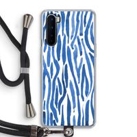 Blauwe nerven: OnePlus Nord Transparant Hoesje met koord Blauwe nerven: OnePlus Nord Transparant Hoesje met koord