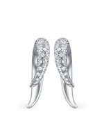 TASAKI boucles d'oreilles Collection Line Danger Horn en or blanc 18ct pavées de diamants - Argent