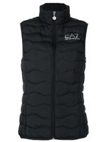 Ea7 Emporio Armani gilet matelassé à fermeture zippée - Noir