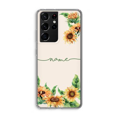 Zonnebloemen: Samsung Galaxy S21 Ultra Transparant Hoesje