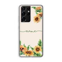 Zonnebloemen: Samsung Galaxy S21 Ultra Transparant Hoesje
