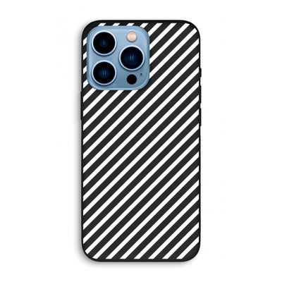 Strepen zwart-wit: iPhone 13 Pro Biologisch afbreekbaar hoesje