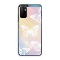 White butterfly: Xiaomi Poco M3 Pro 5G Transparant Hoesje