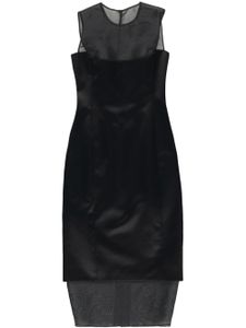 KHAITE robe mi-longue The Dissa en satin - Noir