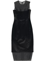 KHAITE robe mi-longue The Dissa en satin - Noir