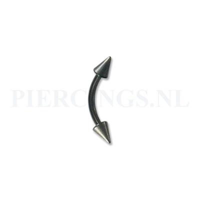 Banana zwart 1.2 mm spikes 8 mm