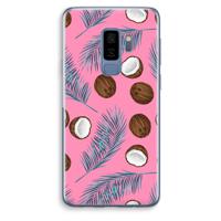 Kokosnoot roze: Samsung Galaxy S9 Plus Transparant Hoesje - thumbnail