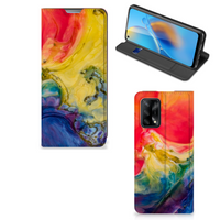 Bookcase OPPO A74 4G Watercolor Dark