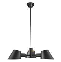 Hanglamp zwart metaal 'Stay' 3X E27 fitting modern 600mm DFTP - thumbnail