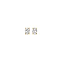 Stijlvolle 14k Geelgouden Oorknoppen met Lab Grown Diamant - 5x3.5mm
