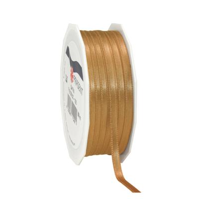 Cadeaulint Satijn - 0.6 cm x 50 meter - Brons - cadeaus inpakken - sierlint