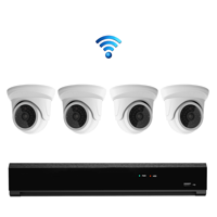 4x Draadloze Professionele 4K Ultra HD IP Dome Bewakingscamera Set - POE NVR Recorder - 8 Kanaals - Nachtzicht & 1TB Opslag