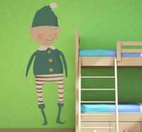 Sticker kinderen elf kerst