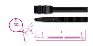 Beta Bmn3690-Nylon Bindstrips Zwart Uv Beste. - BMN3690