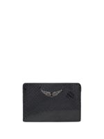 Zadig&Voltaire porte-cartes embossé à plaque logo - Noir - thumbnail