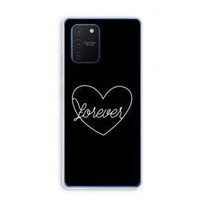 Forever heart black: Samsung Galaxy Note 10 Lite Transparant Hoesje