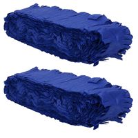 2x stuks feest/verjaardag versiering slingers donkerblauw 24 meter crepe papier - thumbnail