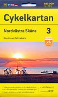 Fietskaart 03 Cykelkartan Nordvästra Skåne - noordwest Skane | Norstedts - thumbnail