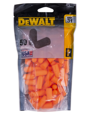 DeWalt DPG12 Wegwerp Oordopjes van Schuim | SNR 31 - DPG12BG50EU